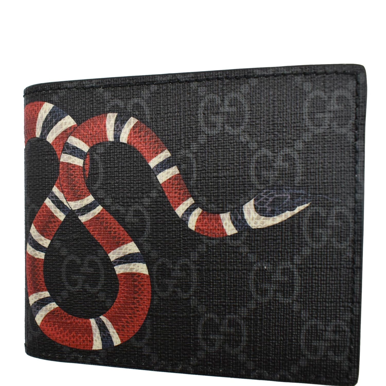 Gucci Snake printed coated canvas wallet - ShopStyle