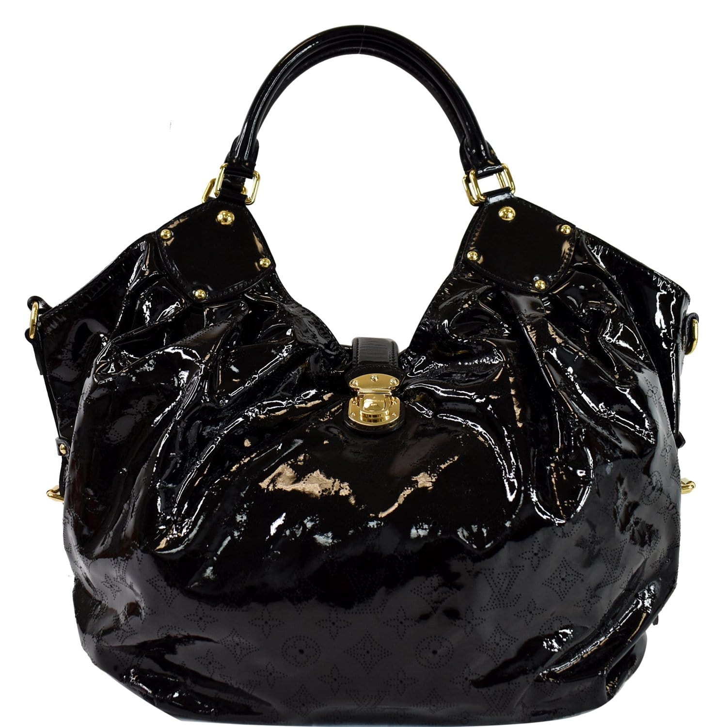 Louis Vuitton’s handbag, Mahina XL Hobo (Black Monogram Leather)