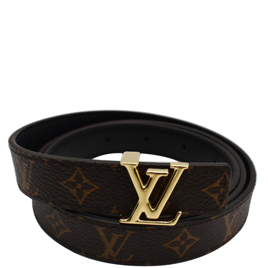 Louis Vuitton - Authenticated Initiales Belt - Leather Brown Abstract for Women, Very Good Condition