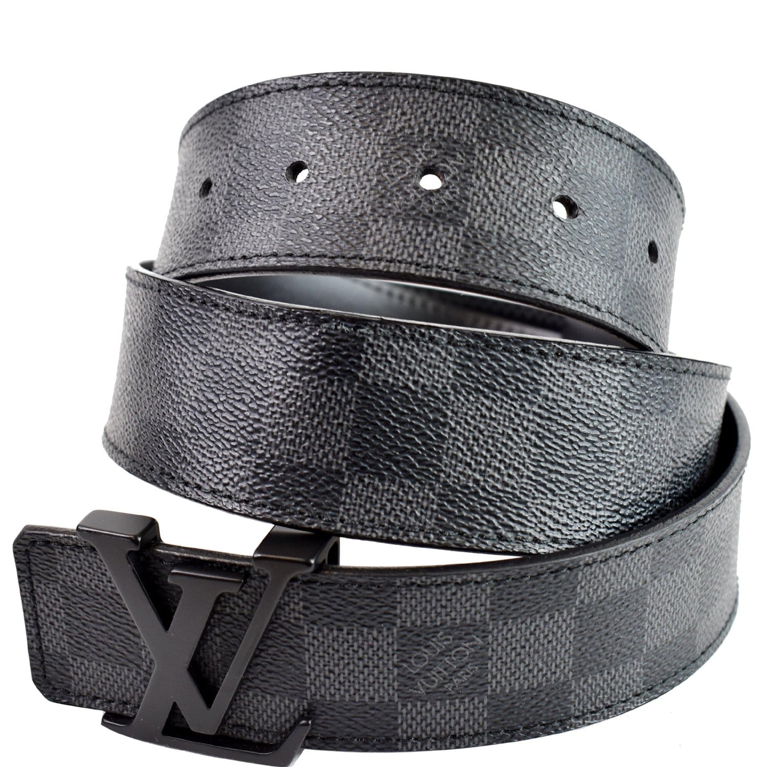 Louis Vuitton Damier Graphite Canvas LV Initials Belt Size 90/36