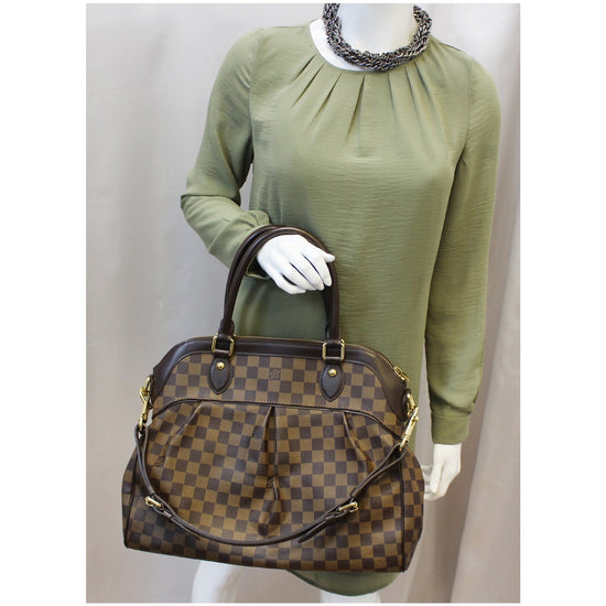 LOUIS VUITTON Trevi GM Damier Ebene 2way Shoulder Bag Brown