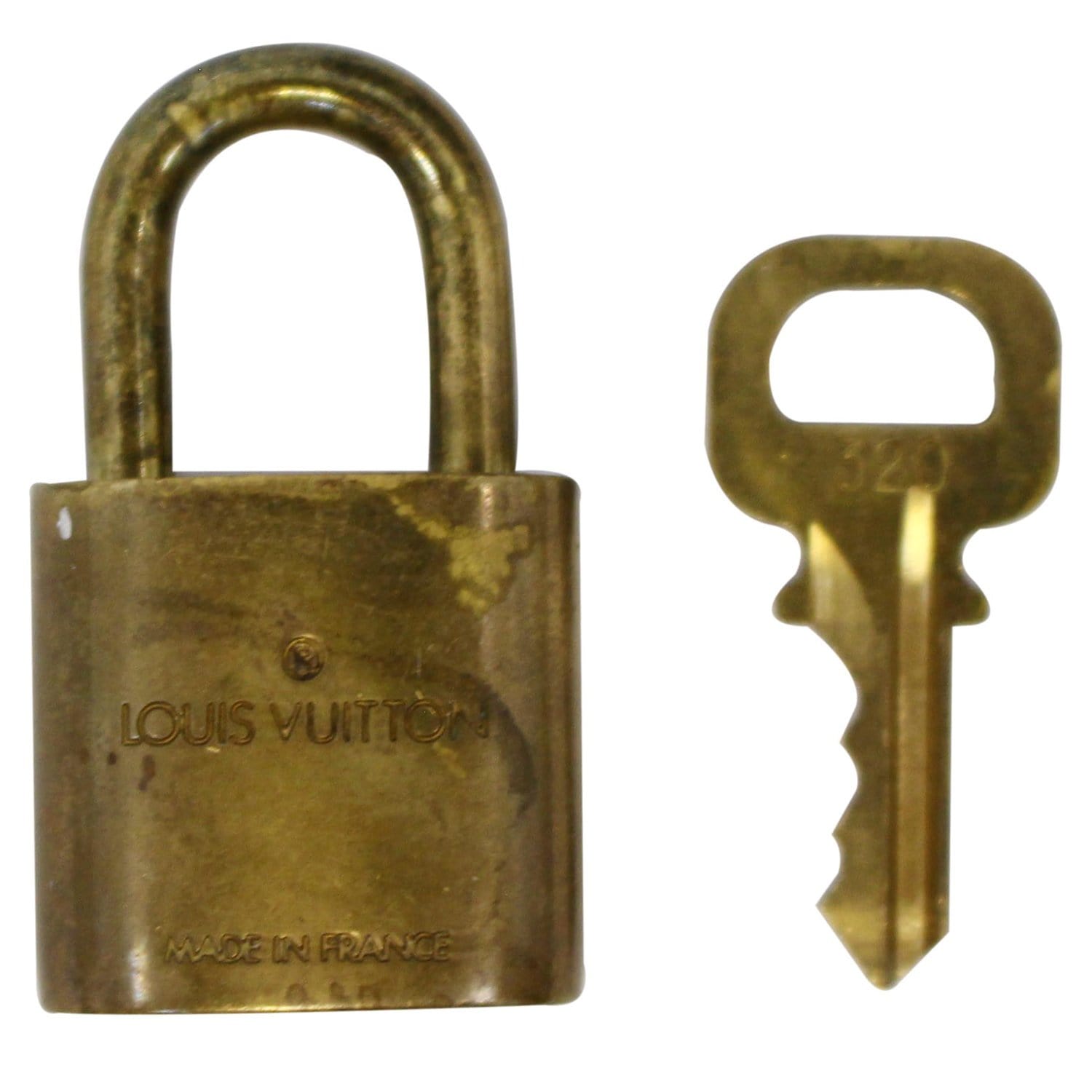 LOUIS VUITTON Padlock and 1 Keys Gold Bag Charm Number 320-US