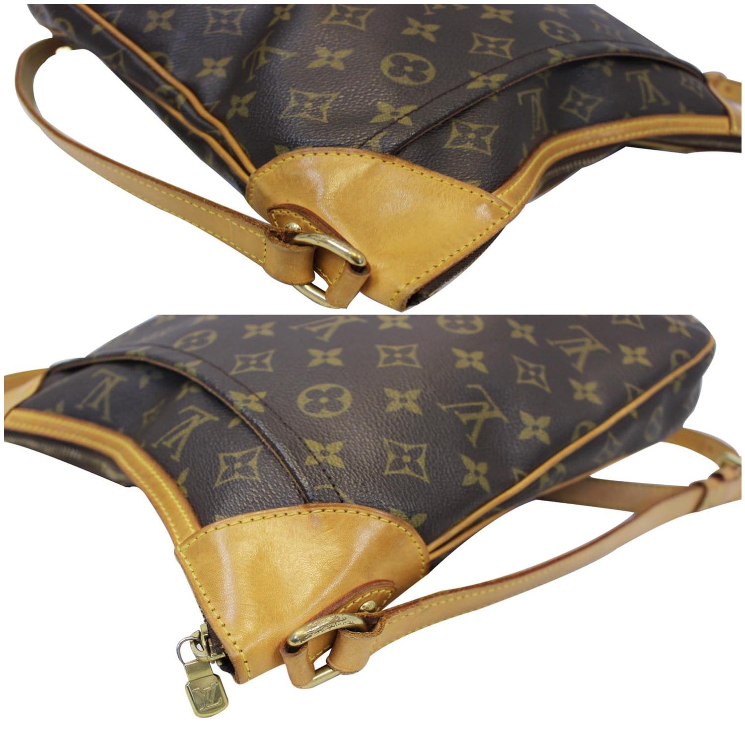 LOUIS VUITTON Odeon MM Monogram Canvas Shoulder Bag Brown