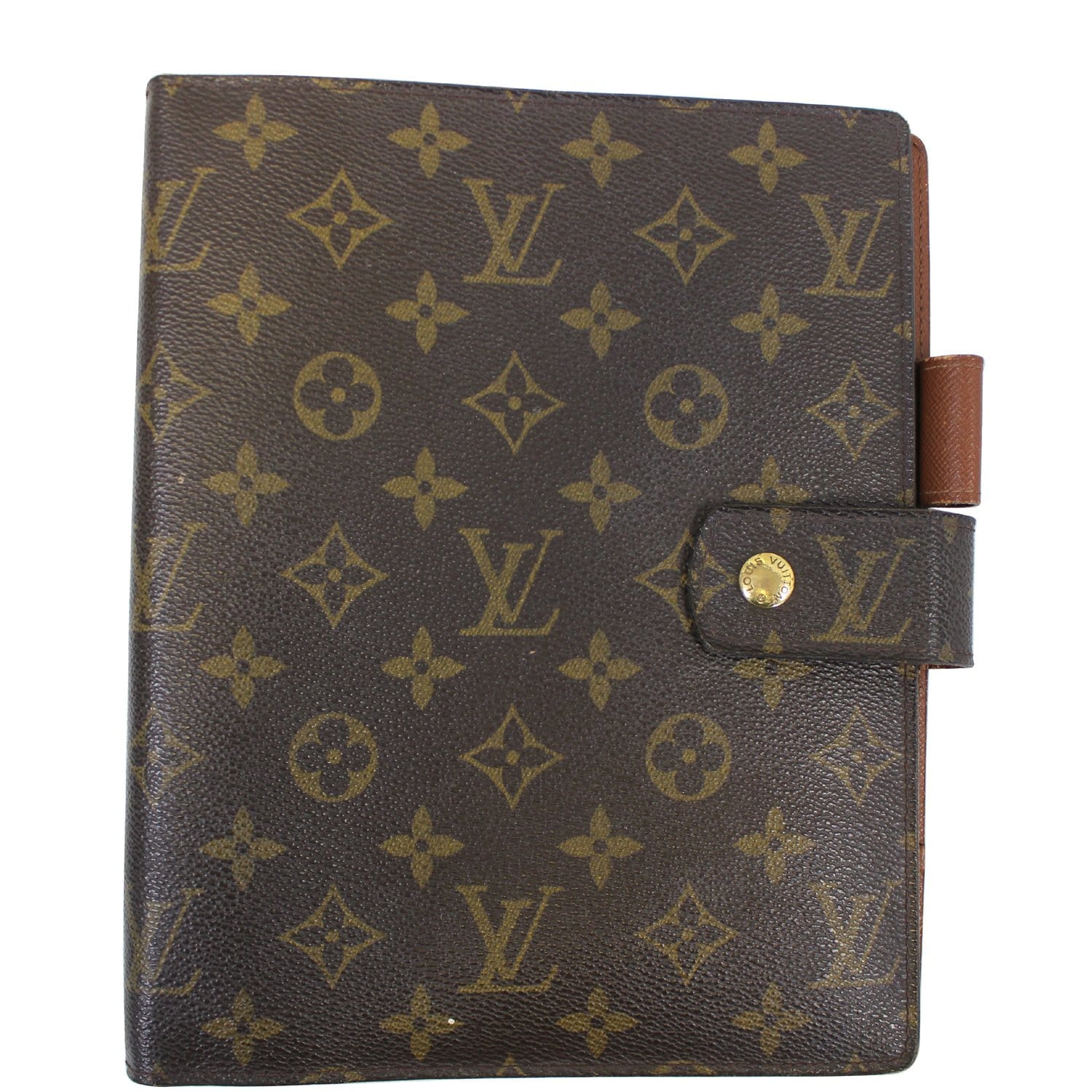 LOUIS VUITTON Monogram Canvas Brown Agenda GM Day Planner Cover-US