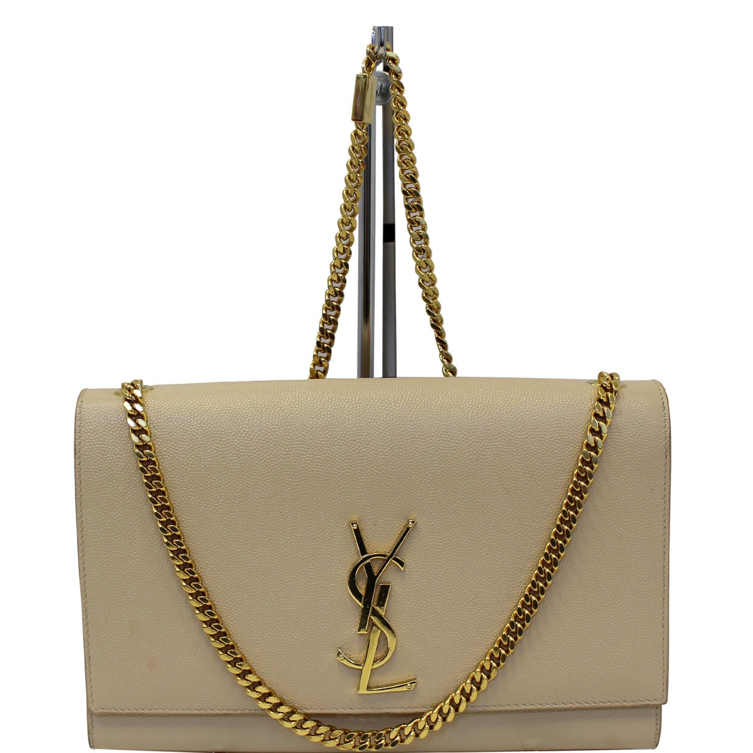 Leather crossbody bag Yves Saint Laurent Beige in Leather - 31360499