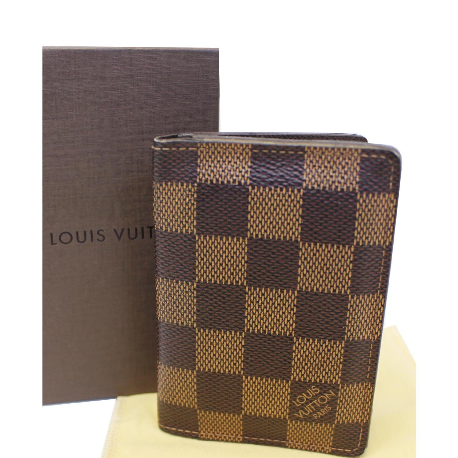 LOUIS VUITTON Authentic Men's Damier Long Folded Wallet V