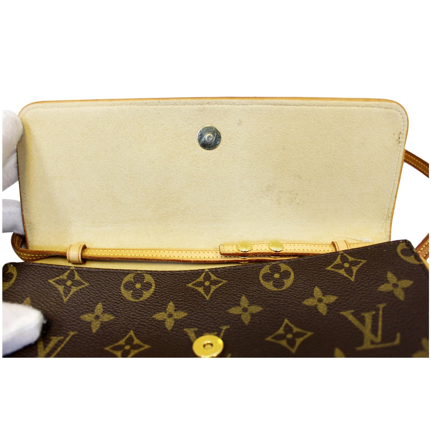 Louis Vuitton Brown, Pattern Print Monogram Macassar Discovery Pochette GM