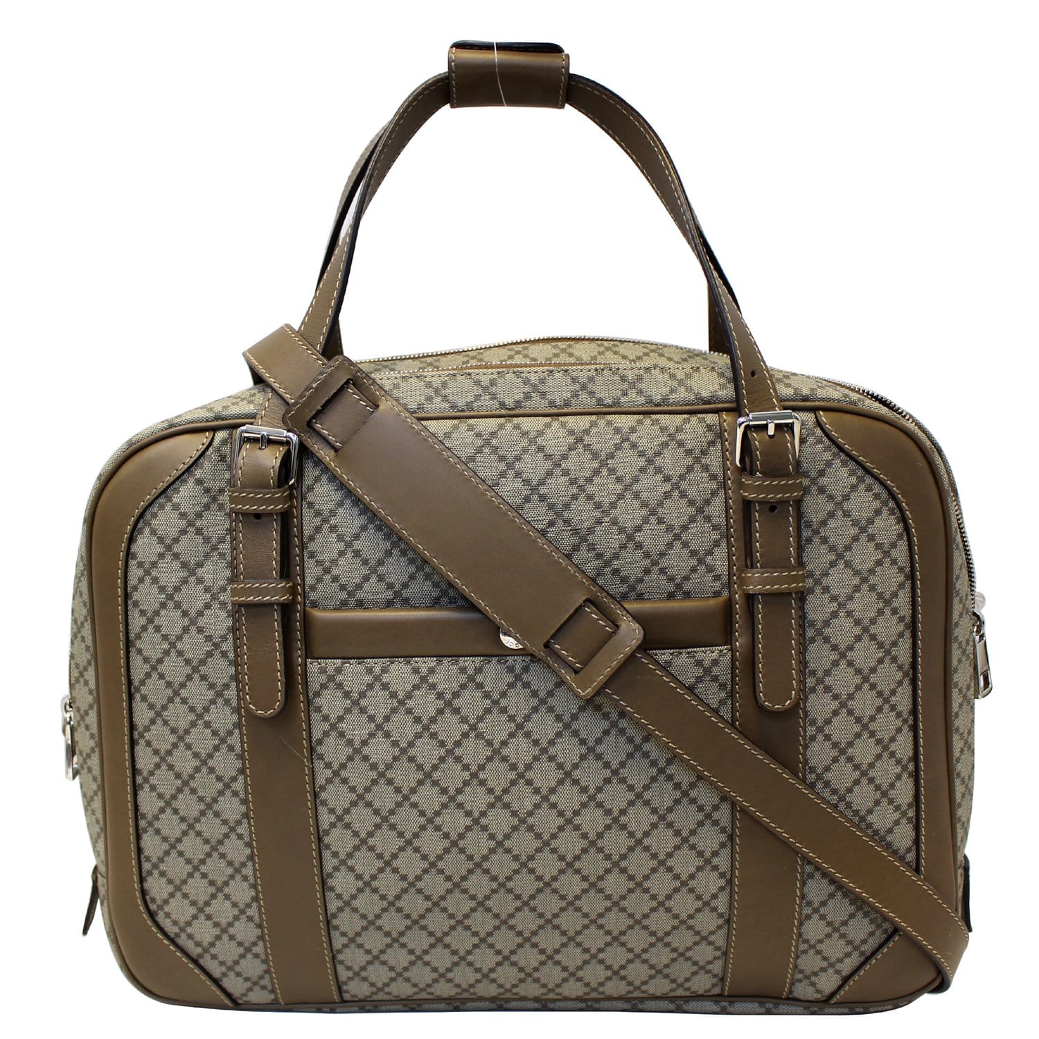 Gucci Travel Bag Diamante Men&#39;s Briefcase Beige