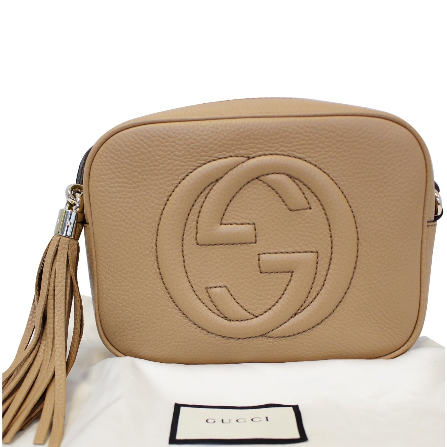 GUCCI Soho Disco Pebbled Leather Small Crossbody Bag-US