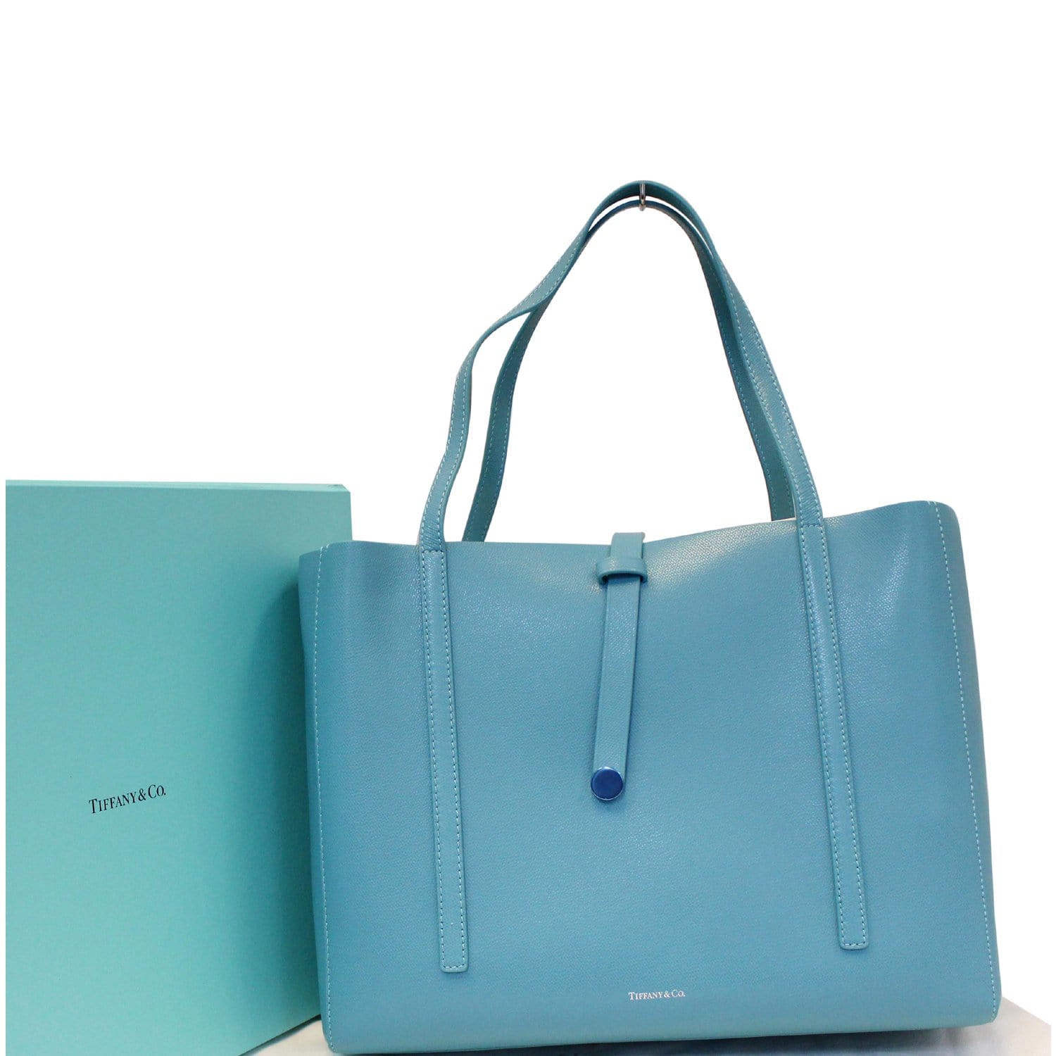 Tiffany & Co. Large Tiffany & Co. Textured Leather East West Tote Bag-US