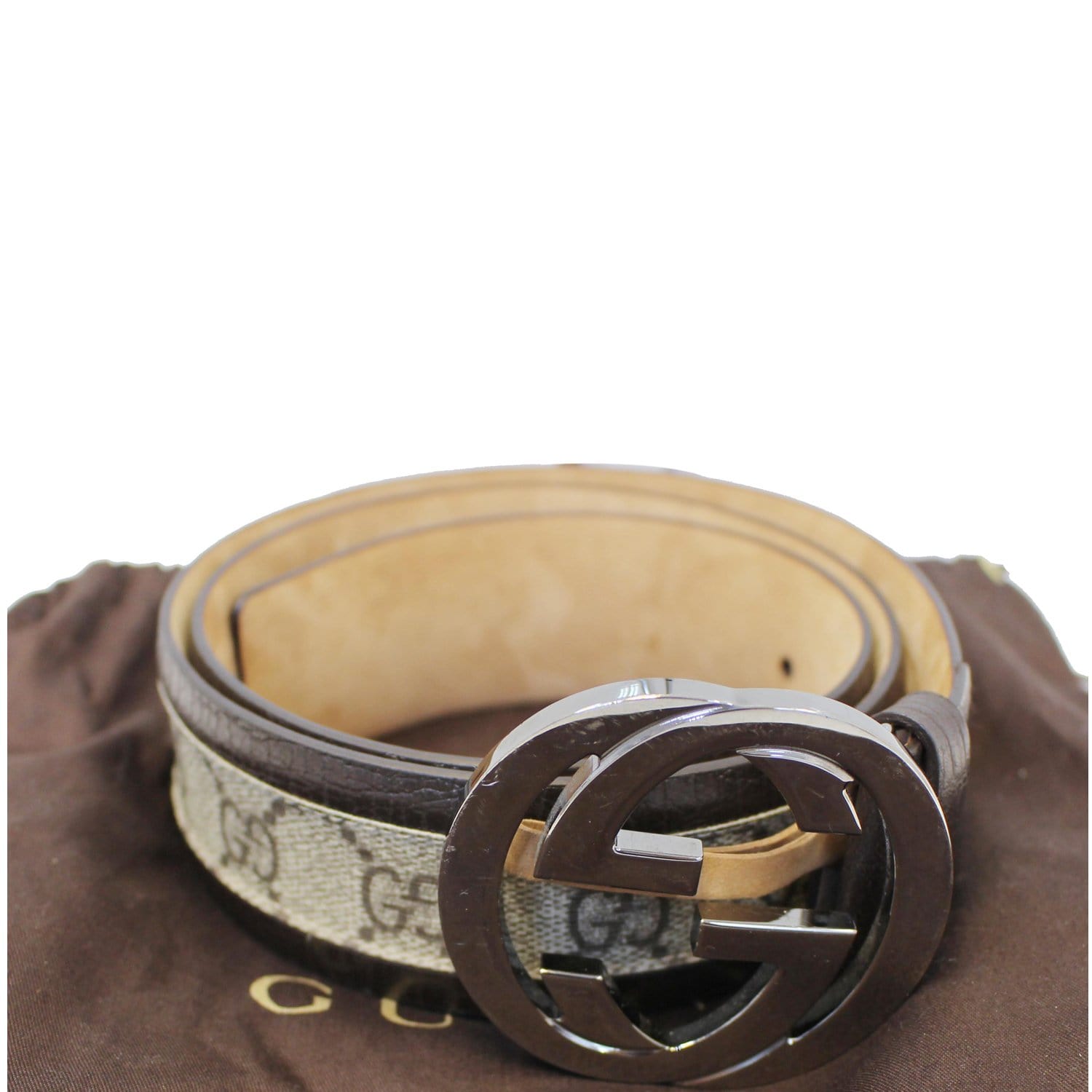 Gucci Interlocking GG Leather Belt