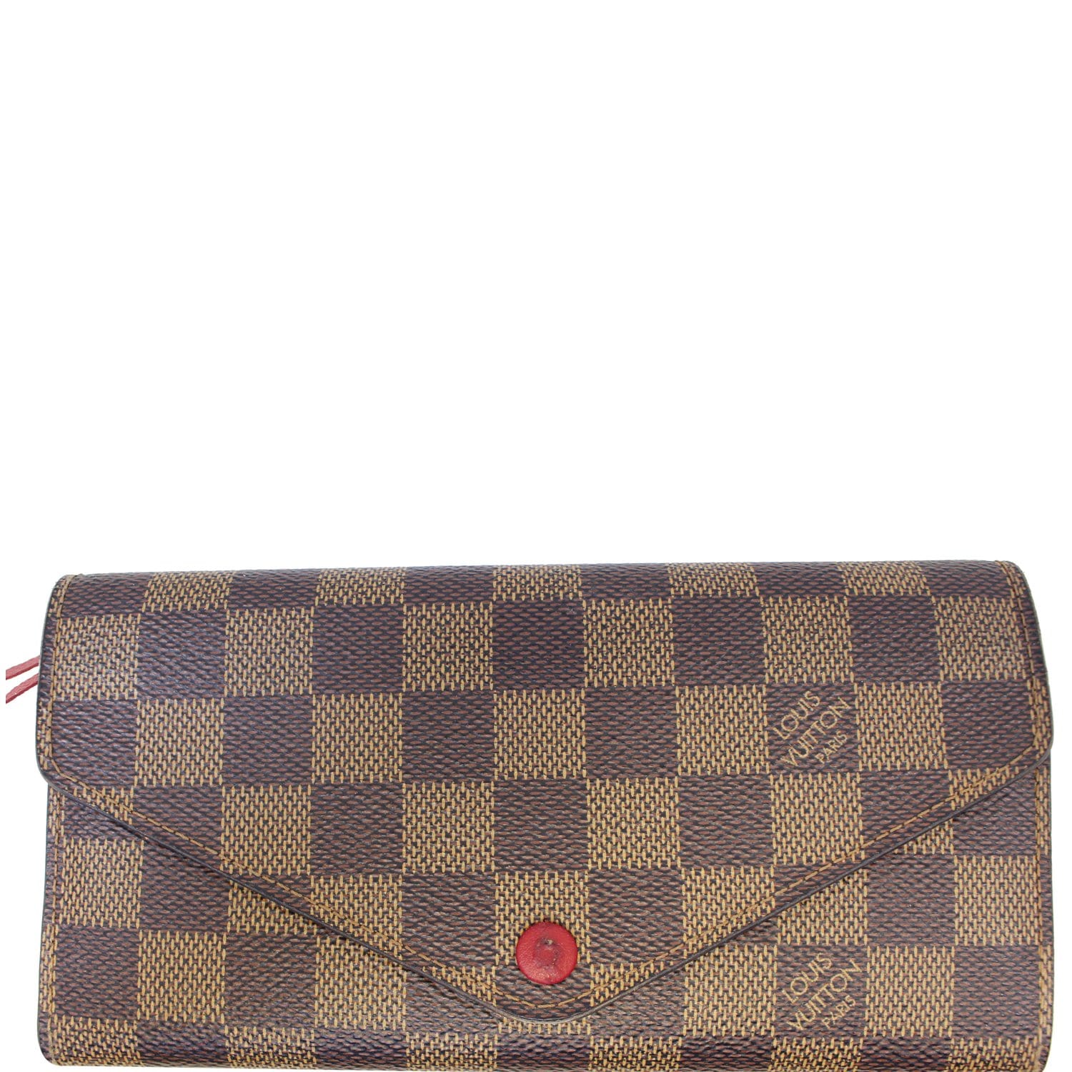 Louis Vuitton Josephine Wallet Damier Ebene Red Lining in Coated Canvas  with Red - US