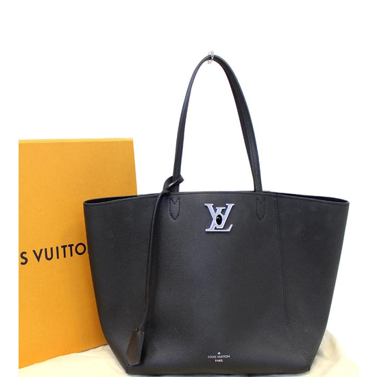 Louis Vuitton Lockme Ever MM Black in Calfskin Leather with Silver-tone - US