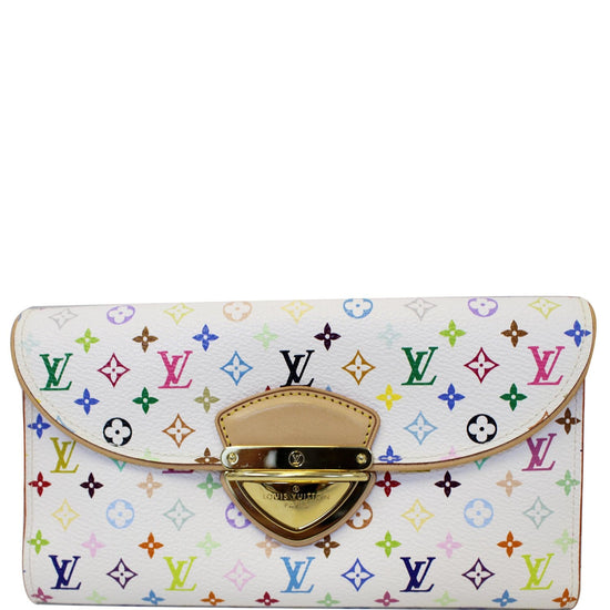 LOUIS VUITTON MONOGRAM MULTICOLORE EUGENIE WALLET M93736 - Monogram  Multicolore canvas, beige calf lining, golden brass pieces - Flap and pr…