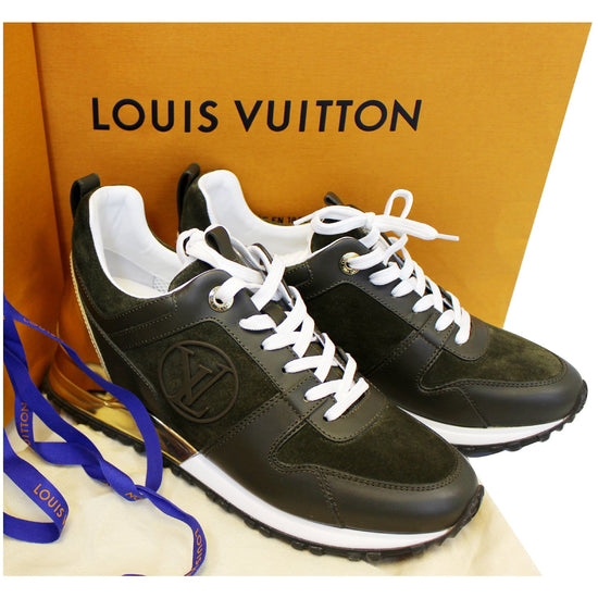 Louis Vuitton White/Grey Canvas and Suede Run Away Sneakers Size 37