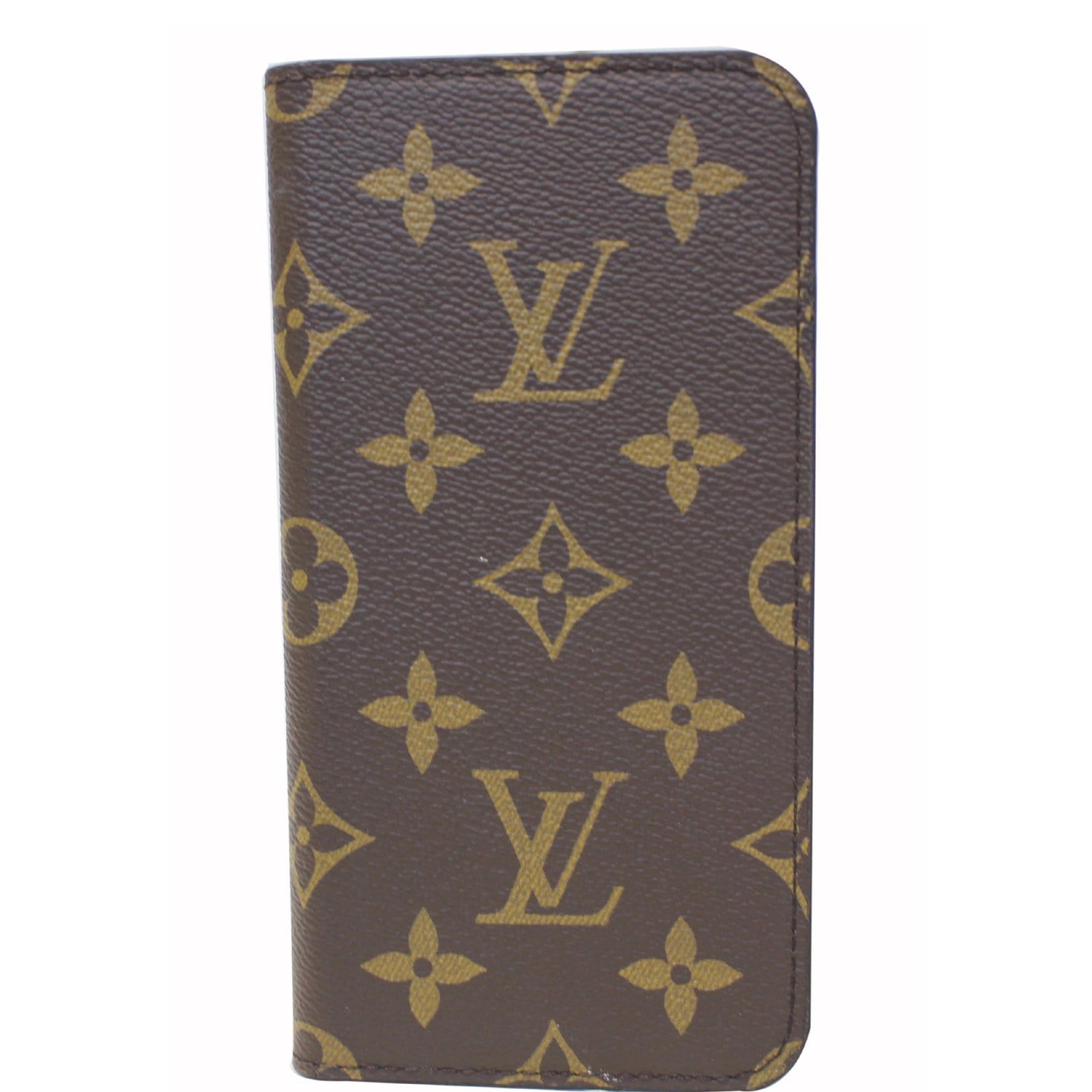 LOUIS VUITTON IPhone X XS Folio Monogram Canvas Phone Case Brown-US