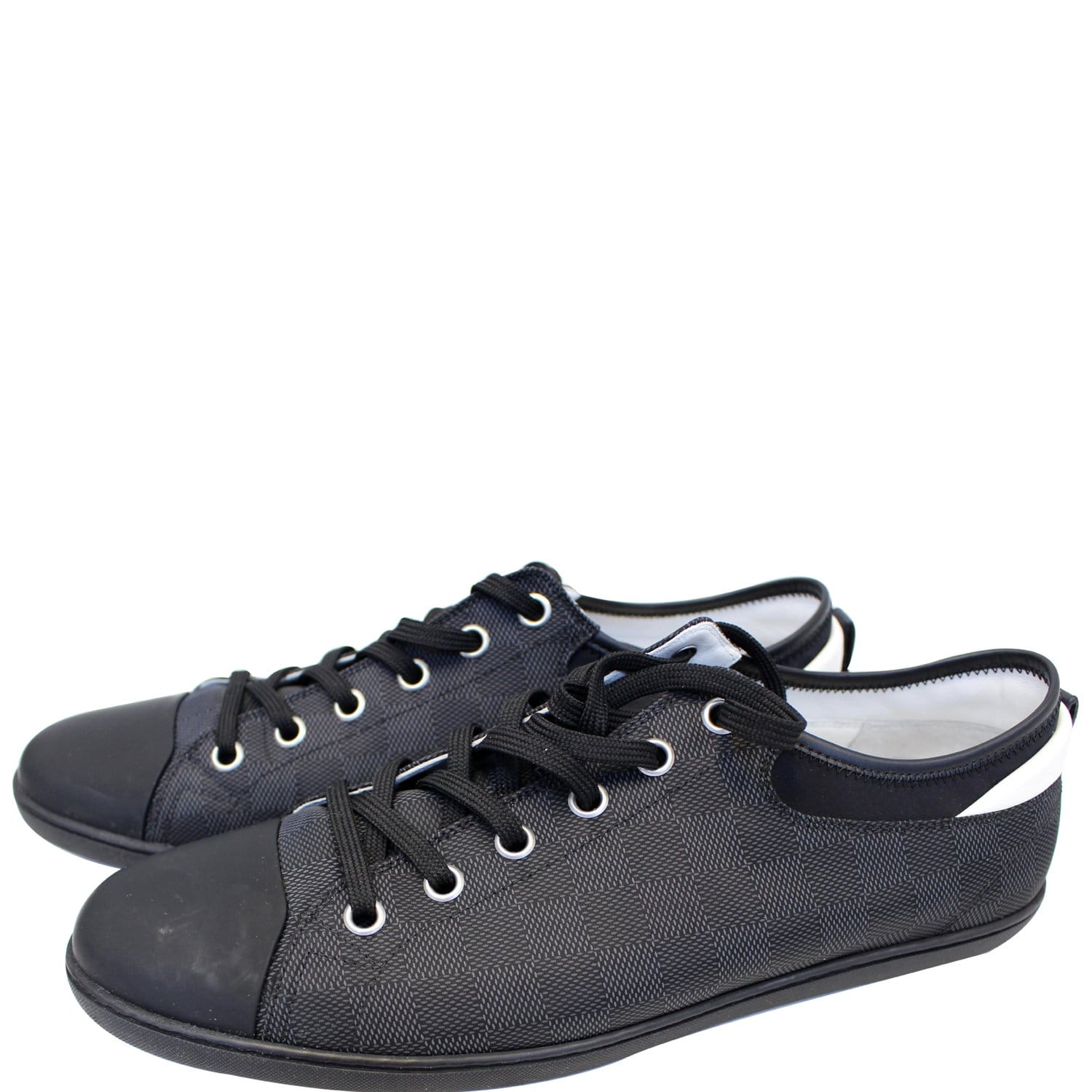 LOUIS VUITTON SS 2012 Ace Graphite Damier Canvas and Leather Low Top  Sneaker at 1stDibs  louis vuitton ace sneakers hermes ballerina shoes  valentino rockstud thong sandals