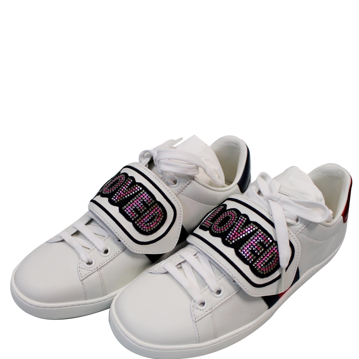 GUCCI Ace Loved Low Top Sneakers White 505329 US 5.5