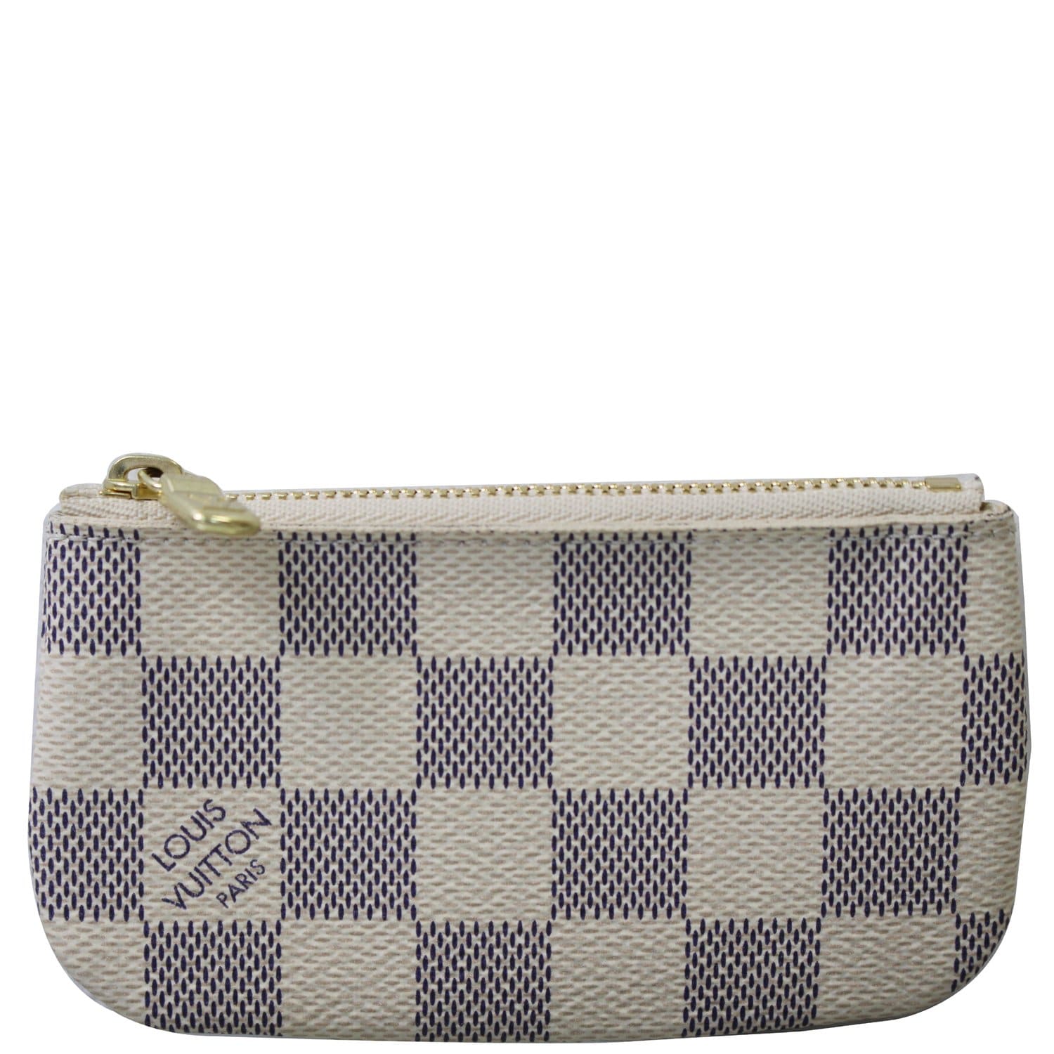 Louis Vuitton Key Pouch Damier Azur White/Blue in Canvas with Brass - US