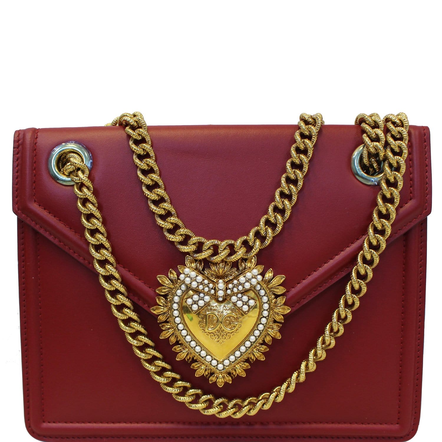 Dolce & Gabbana Mini Devotion Leather Top Handle Bag