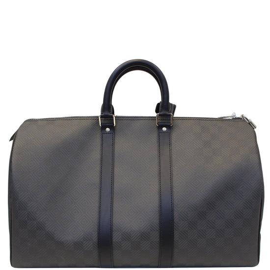 Louis Vuitton Damier Carbon Fiber Keepall 45 Carbone Duffle Bag 476lvs63