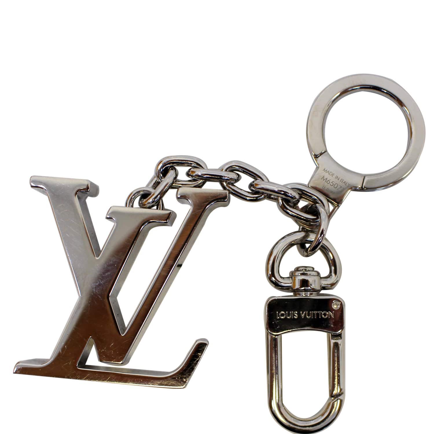 Louis Vuitton Palladium Plated LV Initiales Key Holder/Bag Charm