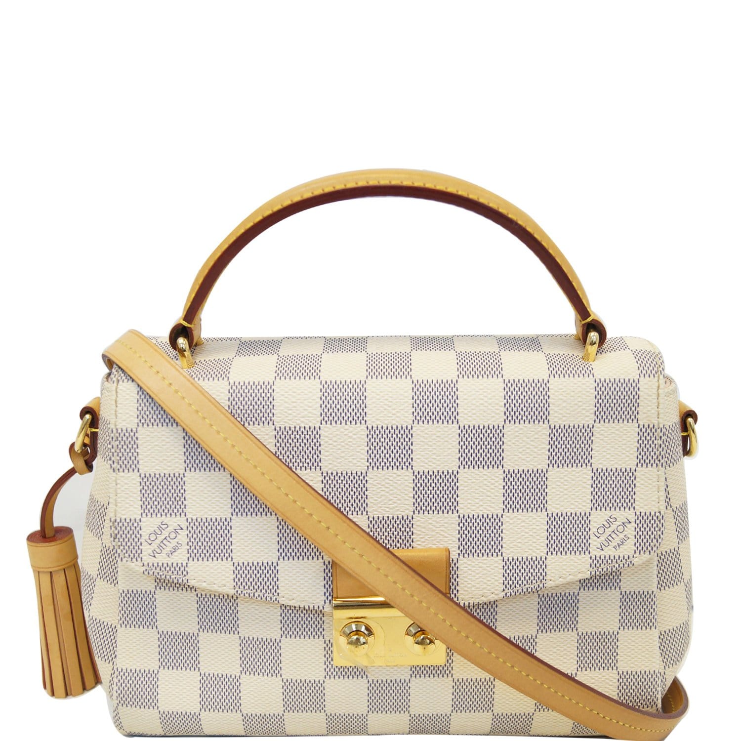 LOUIS VUITTON Croisette Damier Azur Shoulder Crossbody Bag White-US