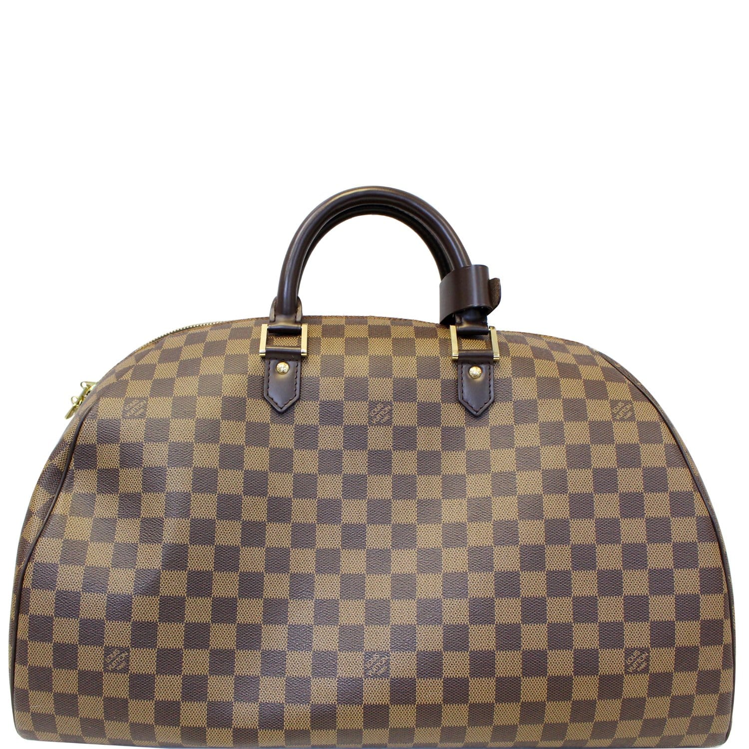 LOUIS VUITTON Ribera MM Damier Ebene Brown Satchel Bag TT2862