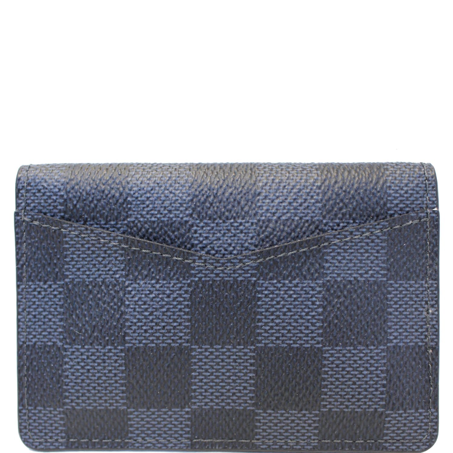 LOUIS VUITTON Pocket Organizer Damier Cobalt Canvas Card Case Navy-US