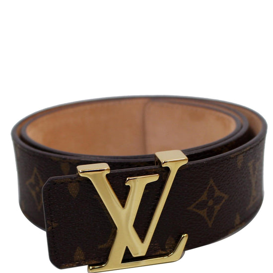 Louis Vuitton - Authenticated Initiales Belt - Cloth Brown Plain for Men, Good Condition
