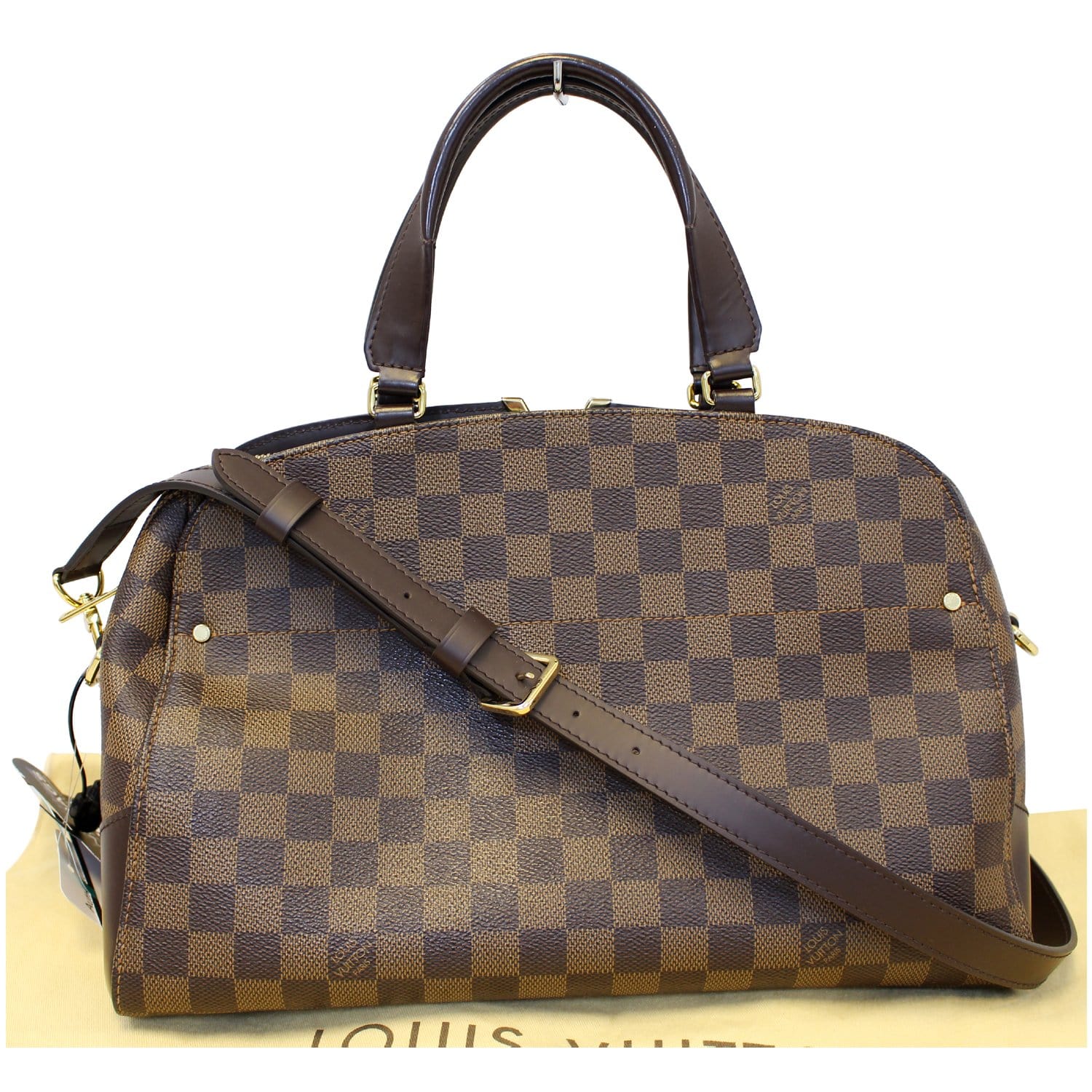 LOUIS VUITTON Kensington Bowling Damier Ebene Shoulder Handbag-US