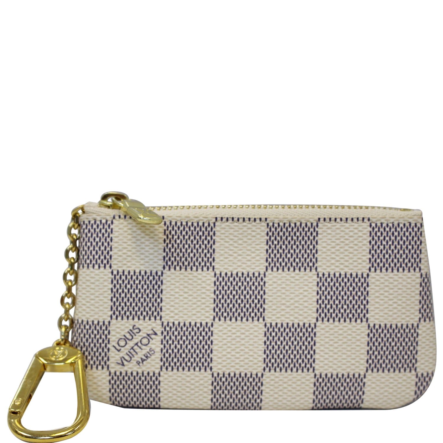 LOUIS VUITTON Key Coin Pouch Damier Azur White-US