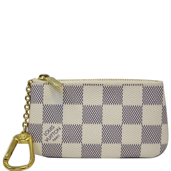 Louis Vuitton Key Pouch Damier Azur White/Blue in Canvas with Brass - US