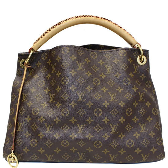 Artsy MM Shoulder bag in Monogram Coated Canvas, Gold Hardware