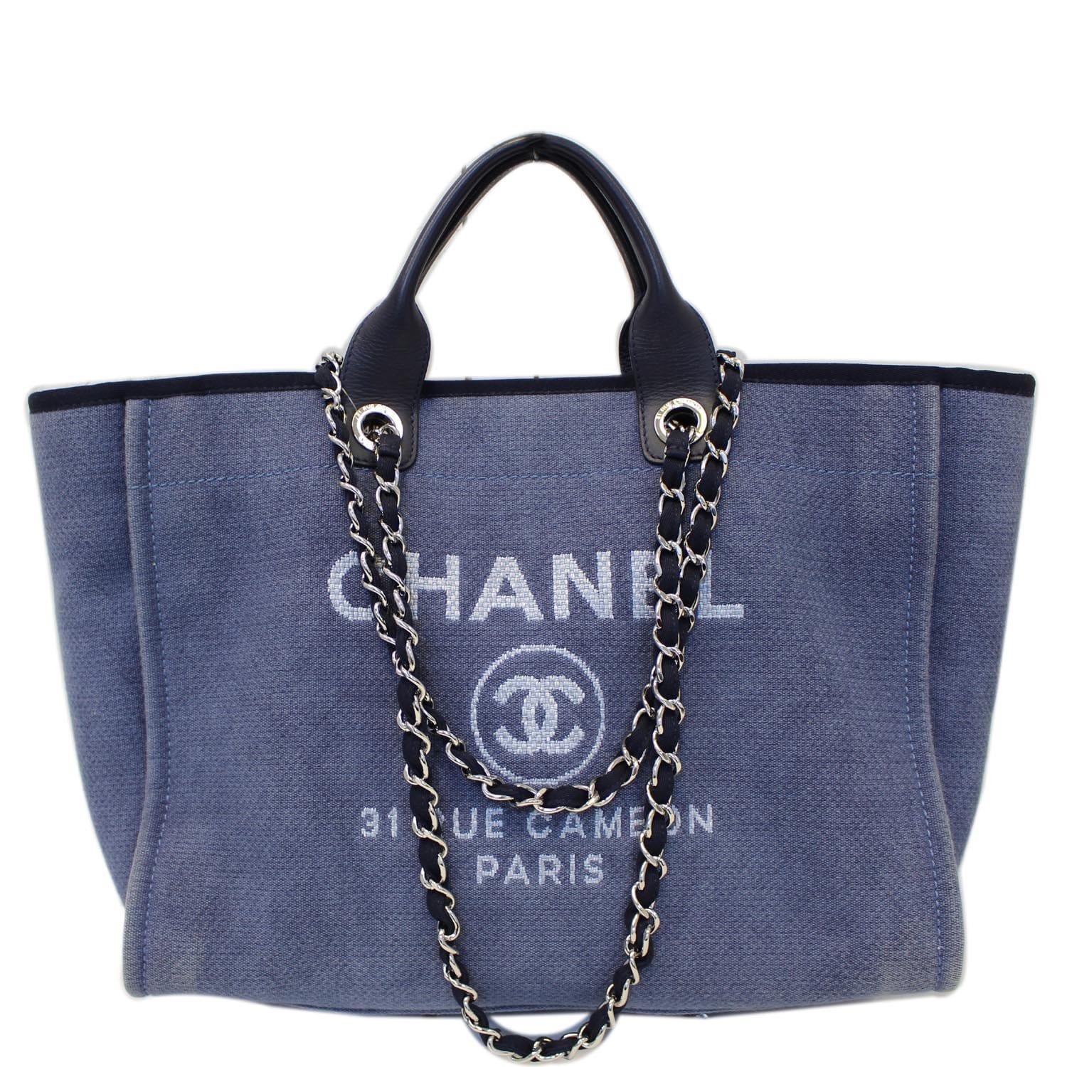 Chanel Coco Cabas Tote Bag in Blue Denim ref.630159 - Joli Closet