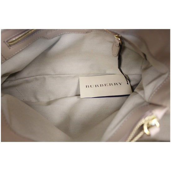 Burberry Black House Check Canvas and Leather Bridle Hepburn Tote Burberry