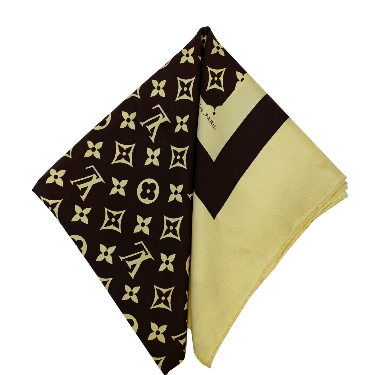 LOUIS VUITTON Silk Monogram Scarf Brown-US