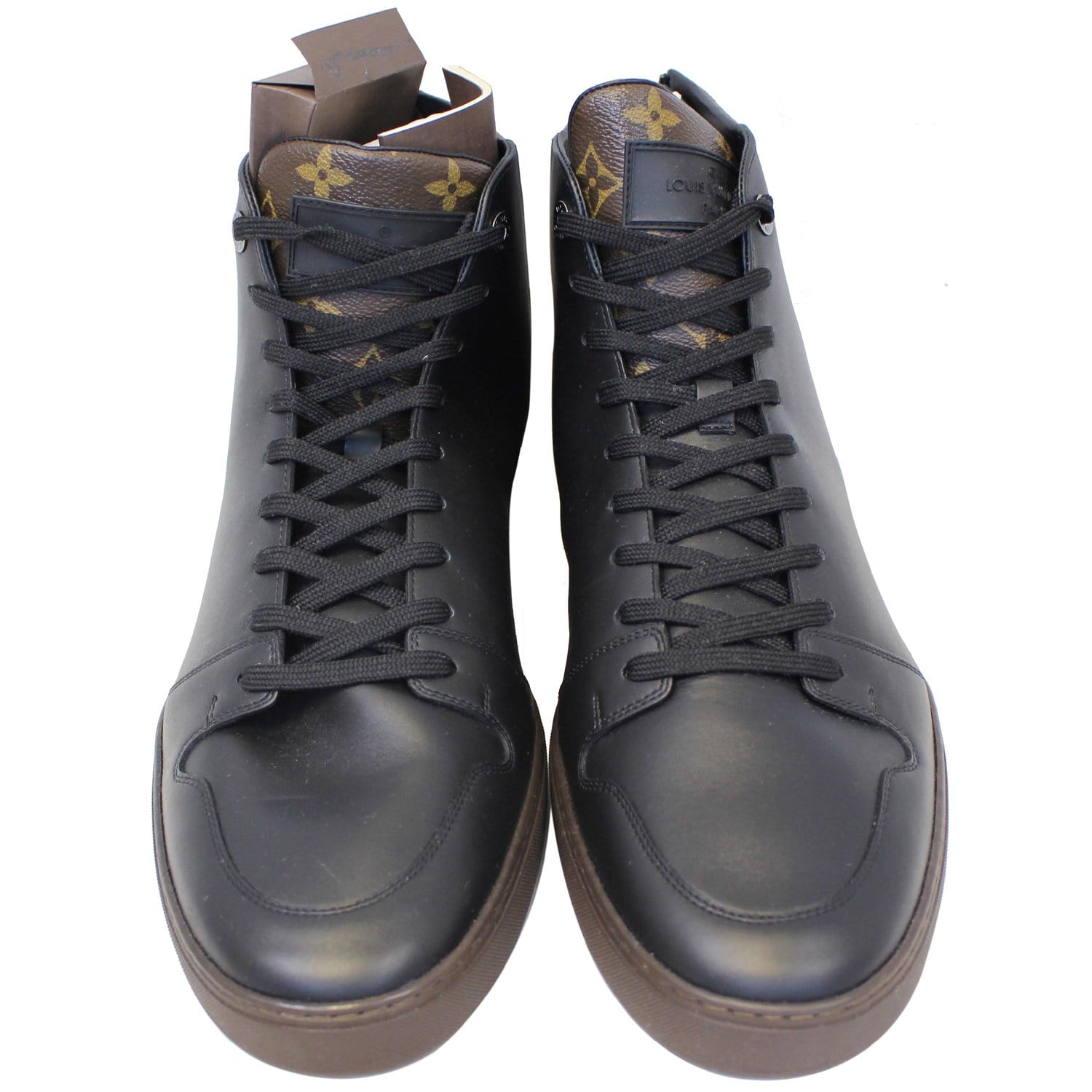 LOUIS VUITTON Line Up Monogram High Top Sneakers Black US 13-US