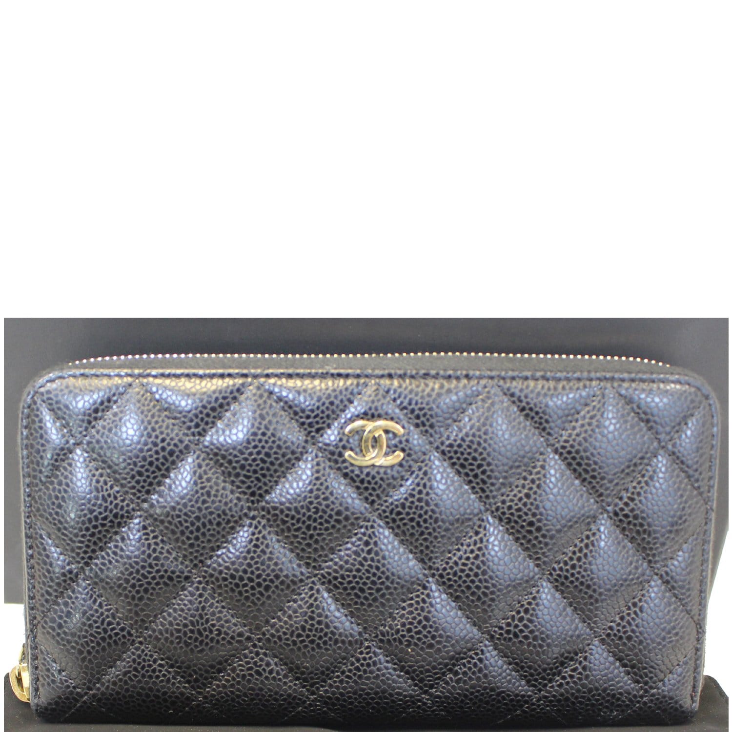 chanel caviar zippy wallet