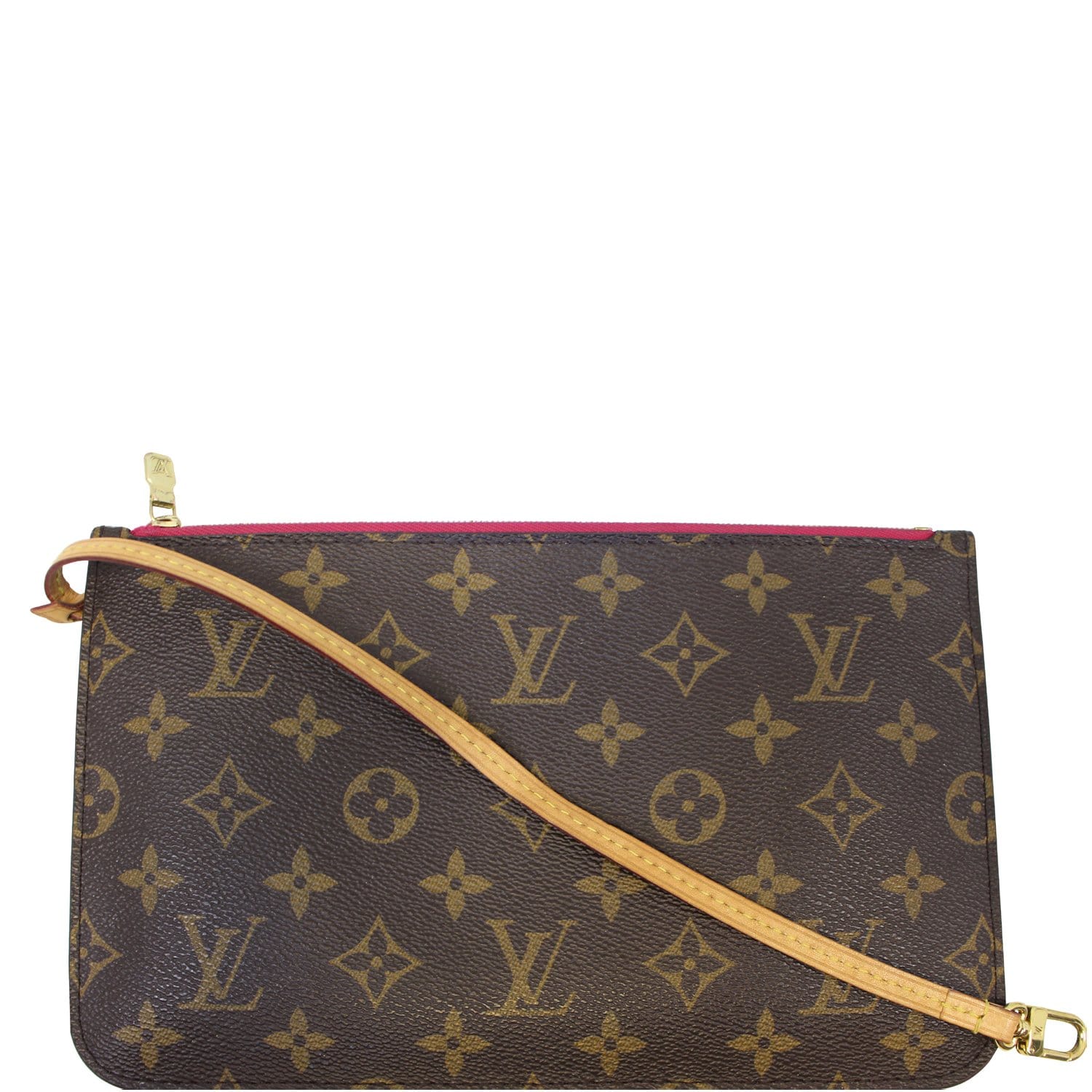 2017 Louis Vuitton Monogram Pochette Felicie Fuschia Crossbody Bag