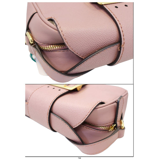 Burberry The Buckle Crossbody Bag In Leather Dusty Pink