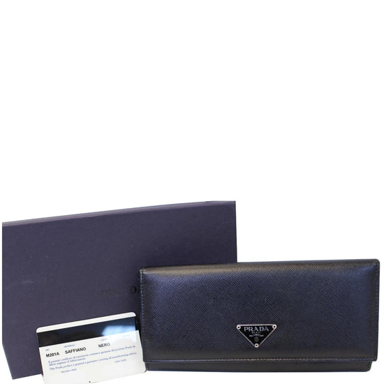 PRADA Saffiano Triangle Envelope Flap Wallet Astrale 1249035