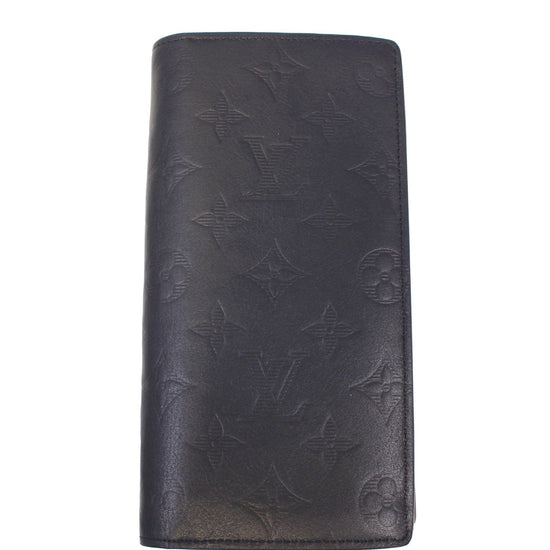 Louis Vuitton Brazza Wallet Monogram Shadow Black for Men