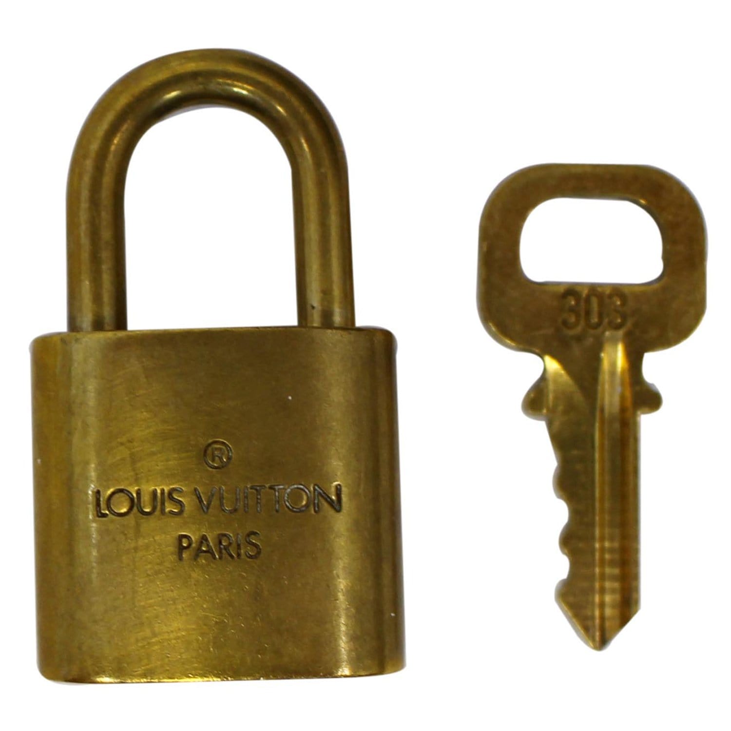 LOUIS VUITTON Padlock and 1 Keys Gold Bag Charm Number 303-US