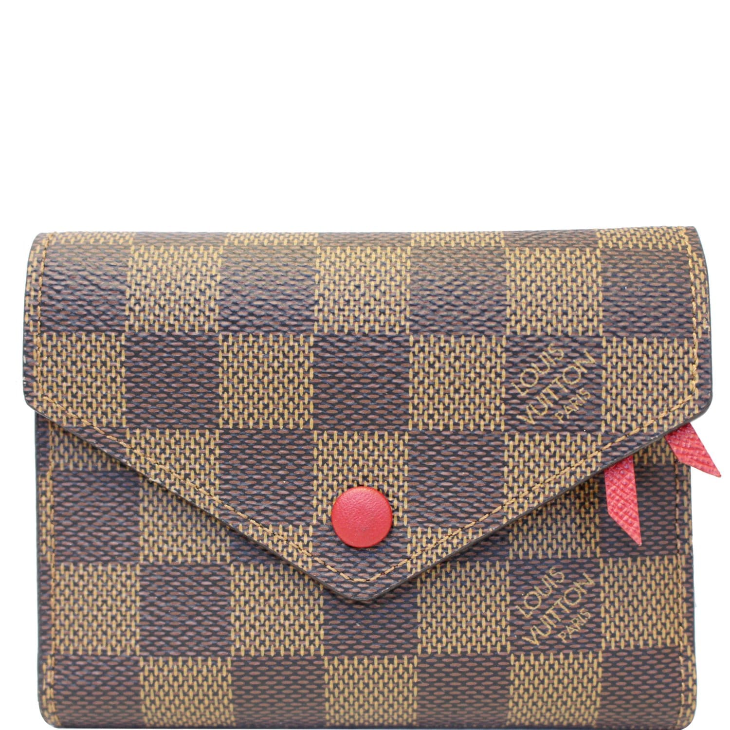 LOUIS VUITTON Victorine Damier Ebene Wallet Brown