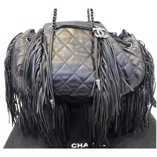 CHANEL Paris-Dallas Fringe Flap Bag Quilted Leather