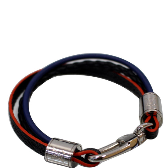 LV Treble Bracelet Damier Graphite and Leather