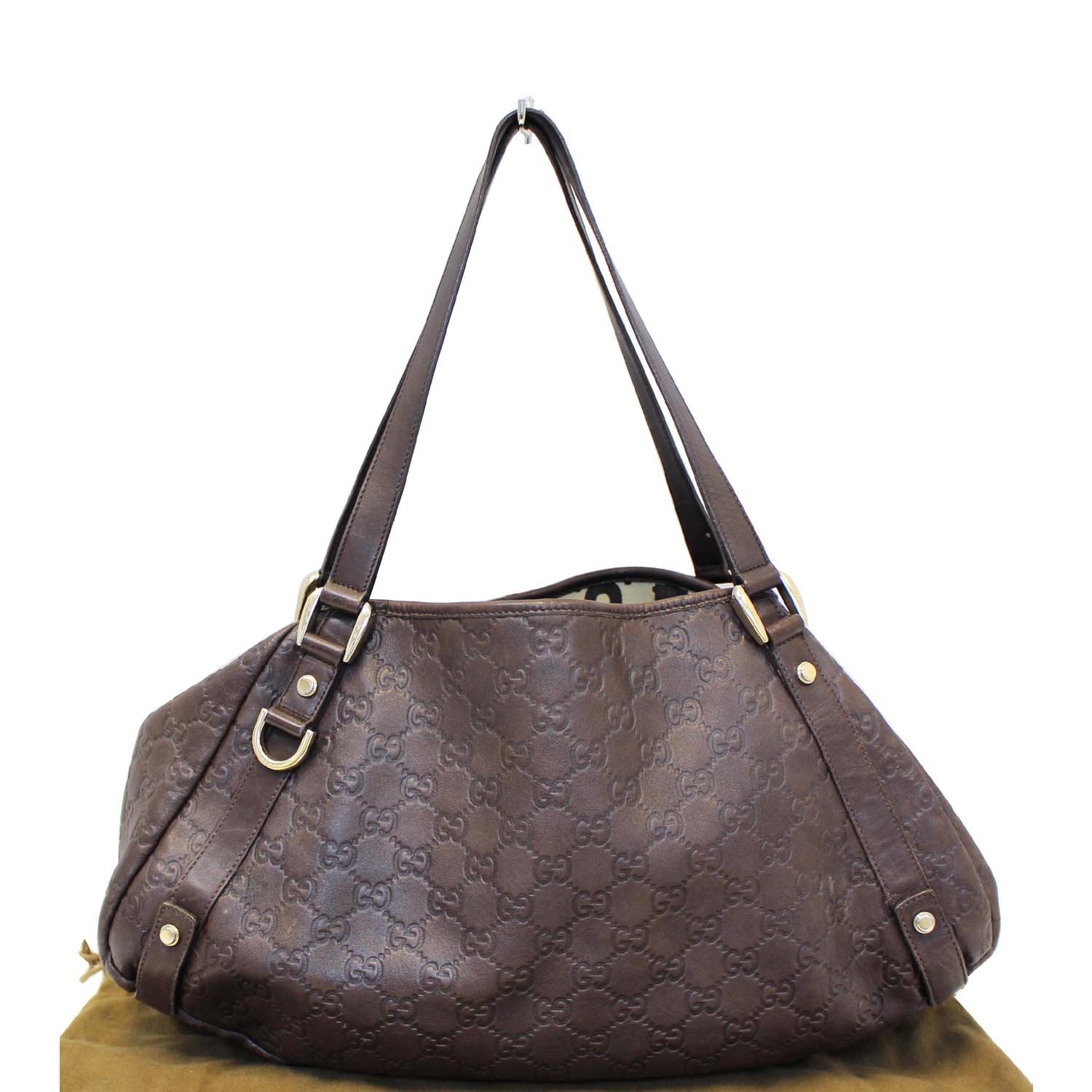 GUCCI-Abbey-GG-Canvas-Leather-Shoulder-Bag-Black-130939 – dct-ep_vintage  luxury Store