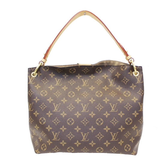 LOUIS VUITTON Graceful PM Monogram Canvas Hobo Bag Brown