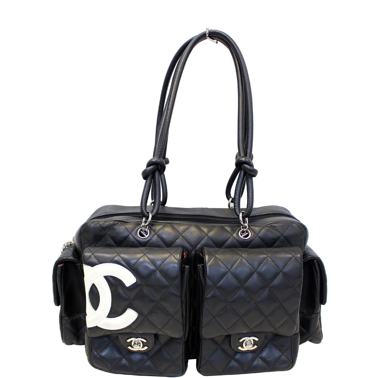 Chanel Cambon Multipocket Reporter Bag in Classic Black